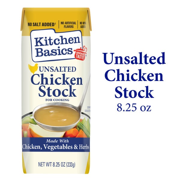 Soup, Broth & Bouillon Kitchen Basics Unsalted Chicken Stock hero