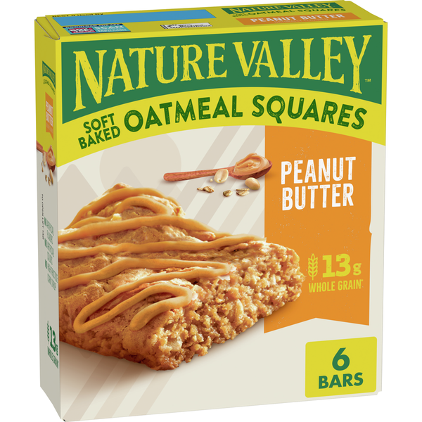 Energy & Granola Bars Nature Valley Peanut Butter Soft-Baked Oatmeal Squares hero