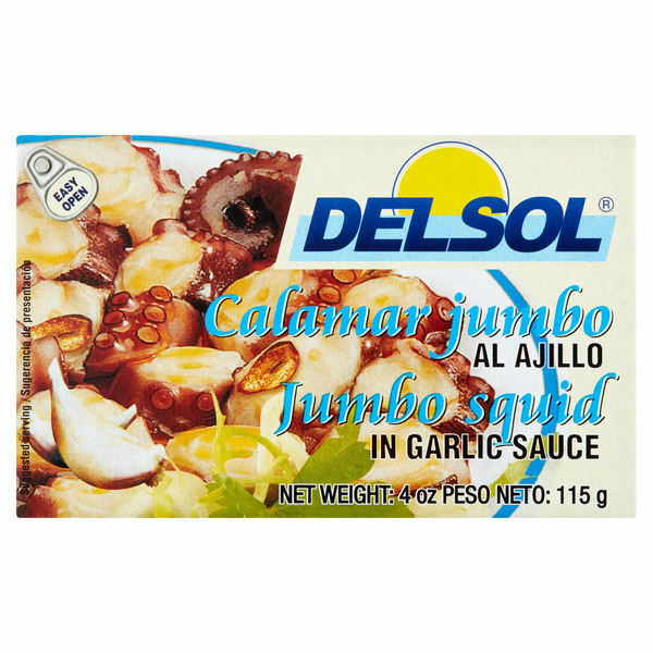 Canned Meat & Seafood Del Sol Garlic Sauce Jumbo Squid hero