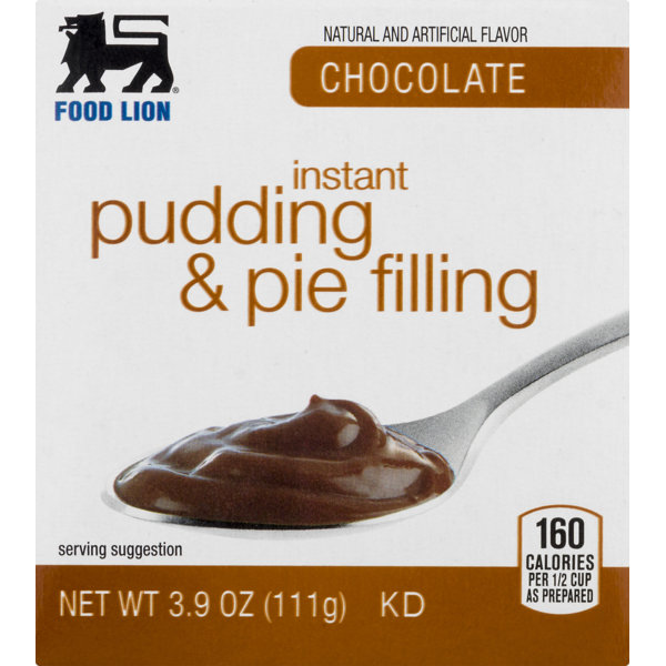 Doughs, Gelatins & Bake Mixes Food Lion Pudding & Pie Filling, Instant, Chocolate, Box hero