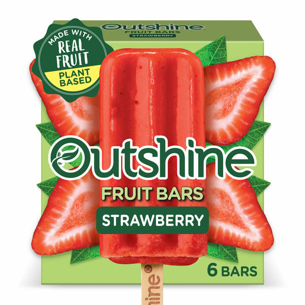 Ice Cream & Ice Outshine Strawberry Frozen Fruit Bars hero