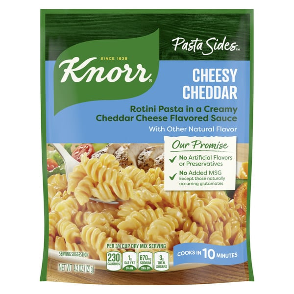 Instant Foods Knorr Pasta Sides Cheesy Cheddar Rotini hero