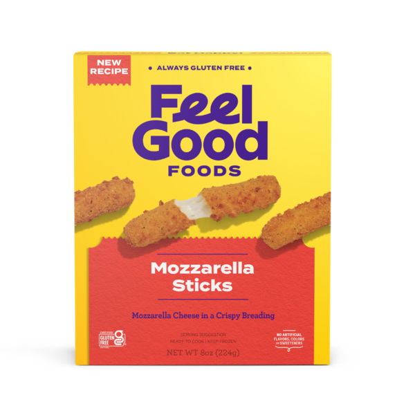 Frozen Meals Feel Good Foods Gluten-Free, Breaded Mozzarella Sticks hero