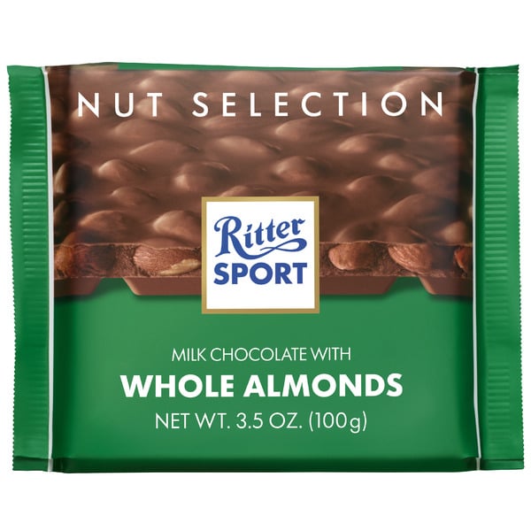 Candy & Chocolate Ritter Sport Milk Chocolate with Whole Almonds hero