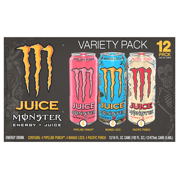 Monster Energy Drink, Juice, Variety Pack, 12 Pack hero