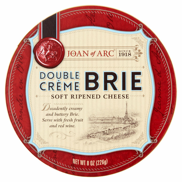 Packaged Cheese Joan of Arc Double Crème Brie Soft Ripened Cheese hero