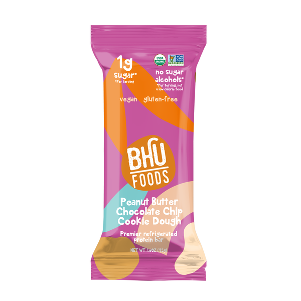 Energy & Granola Bars Bhu Foods Refrigerated Protein Bar, Peanut Butter Chocolate Chip hero