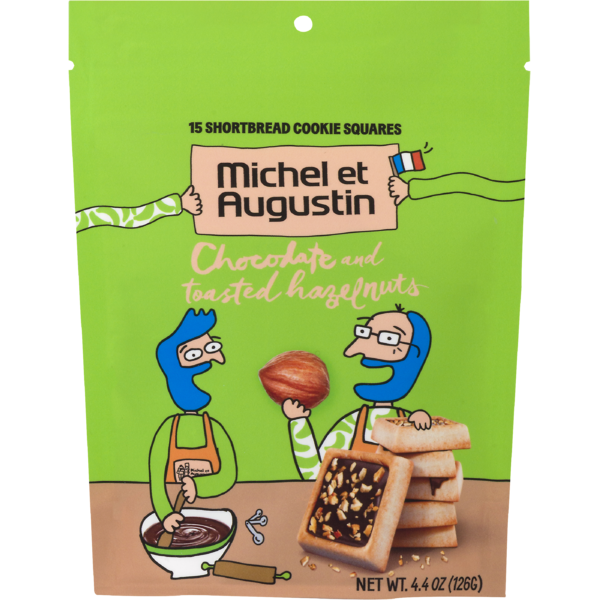 Michel et Augustin Chocolate and Toasted Hazelnut Shortbread Cookie Squares hero