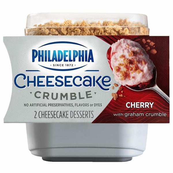 Refrigerated Pudding & Desserts Philadelphia Cherry Cheesecake Desserts with Graham Crumble hero