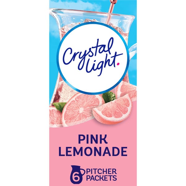 Cocoa and Drink Mixes Crystal Light Pink Lemonade Naturally Flavored Powdered Drink Mix hero