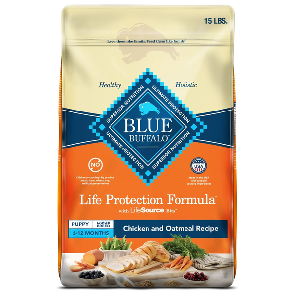 Dog Food & Care Blue Buffalo Life Protection Formula Natural Puppy Large Breed Dry Dog Food, Chicken hero