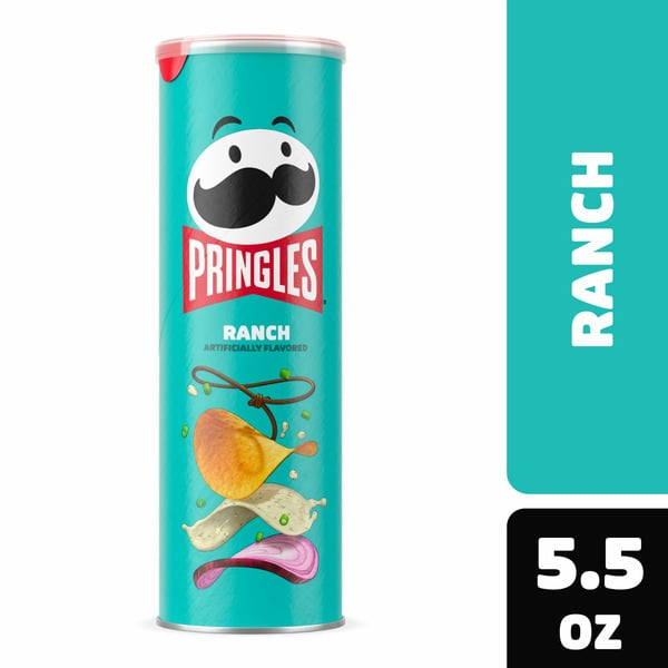 Pringles Potato Crisps Chips, Lunch Snacks, On-The-Go Snacks, Ranch hero