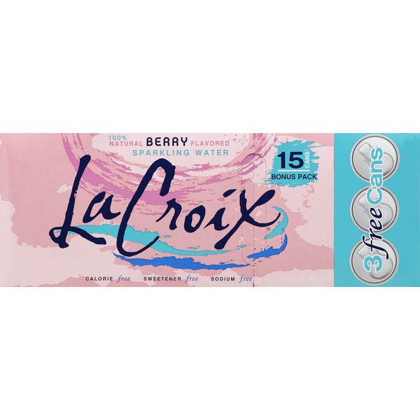 Water, Seltzer & Sparkling Water LaCroix Sparkling Water, Berry Flavored, Bonus Pack hero