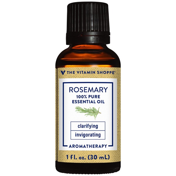 Aromatherapy The Vitamin Shoppe Rosemary 100% Pure Essential Oil - Clarifying & Invigorating Aromatherapy (1 Fluid Ounce) hero