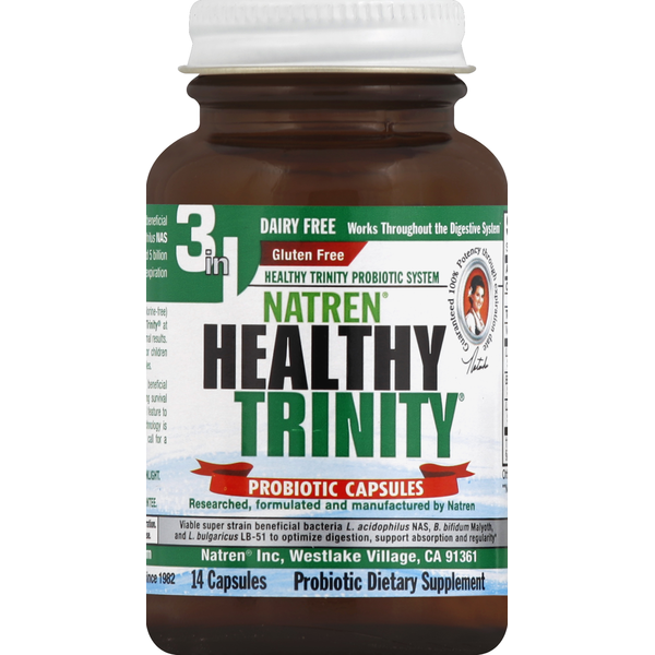 Probiotics & Digestion Natren Healthy Trinity, 3 in 1, Probiotic Capsules hero