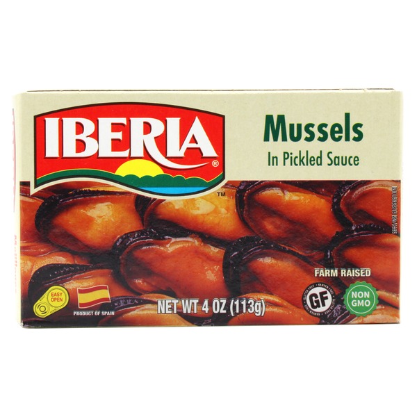 Canned Meat & Seafood Iberia Mussels in pickled Sauce hero