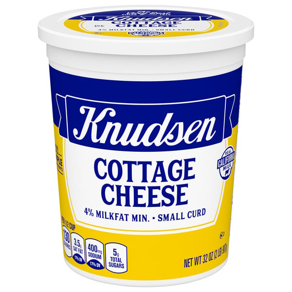 Other Creams & Cheeses R.W. Knudsen Family Small Curd Cottage Cheese with 4% Milkfat, oz Tub hero