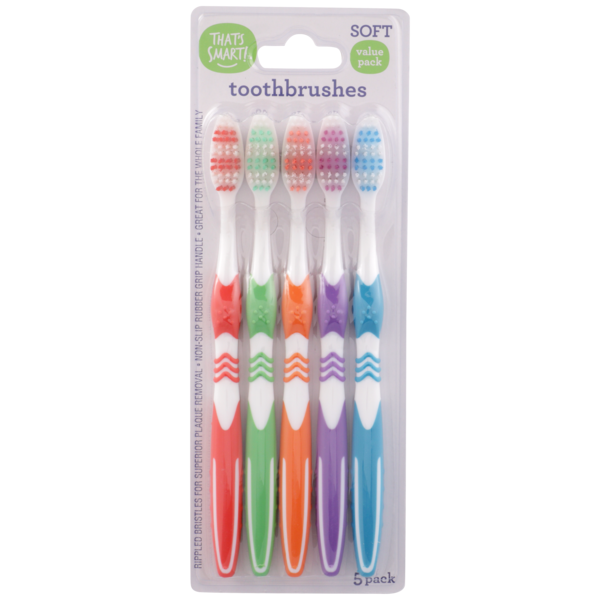 Oral Hygiene That's Smart! Soft Toothbrushes Value Pack hero