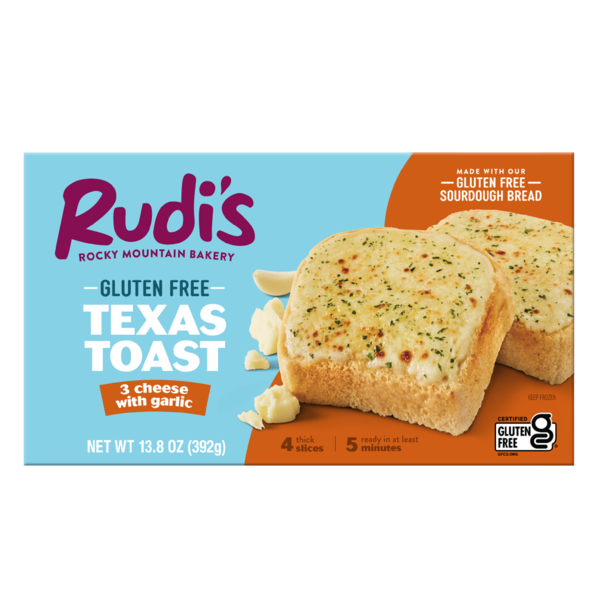 Rudi's Gluten Free Texas Toast 3 Cheese With Garlic hero