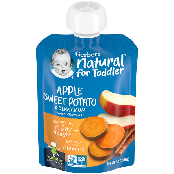 Baby Food & Formula Gerber Baby Apple Sweet Potato Clean Label Project Pouch hero