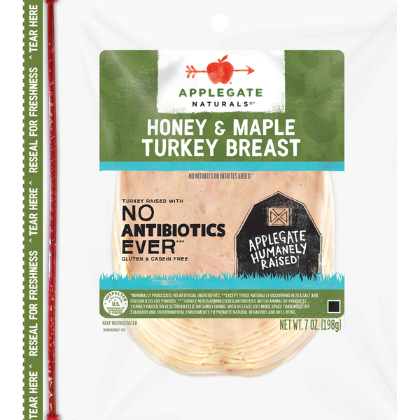 Lunch Meat-Prepackaged Applegate Naturals  Natural Honey & Maple Turkey hero