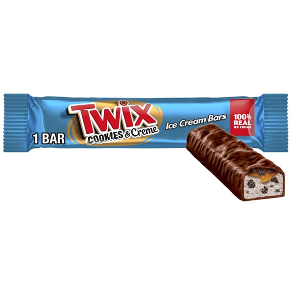 Frozen Foods TWIX Cookies & Cream Milk Chocolate Ice Cream Bar, 2.9 Oz hero