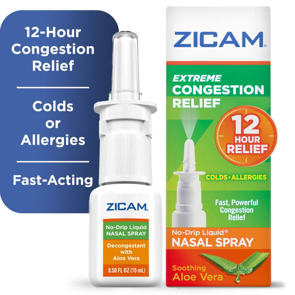 Cold, Flu & Allergy Zicam Extreme Congestion Relief No-Drip Nasal Spray With Soothing Aloe Vera hero