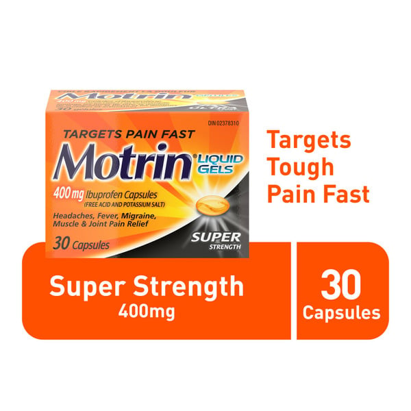 Pain Relievers MOTRIN Ibuprofen Capsules 400mg hero