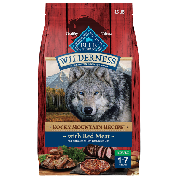 Dry Dog Food Blue Buffalo Wilderness Rocky Mountain Recipe High Protein Dry Dog Food, Red Meat with Grain hero