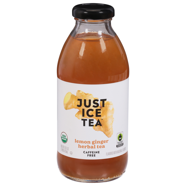 Tea Just Ice Tea Herbal Tea, Caffeine Free, Lemon Ginger hero