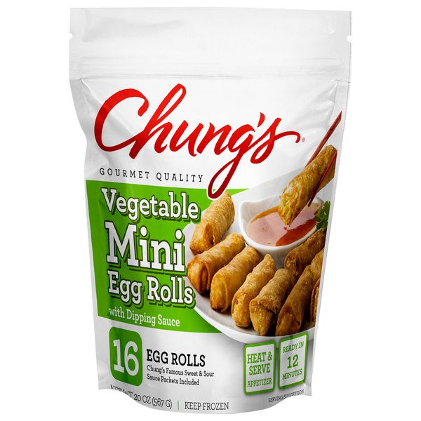 Frozen Appetizers & Sides Chung's Egg Rolls, Vegetable, Mini hero