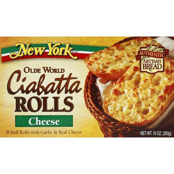 Frozen Appetizers & Sides New York Style Ciabatta Rolls, Olde World, Cheese hero