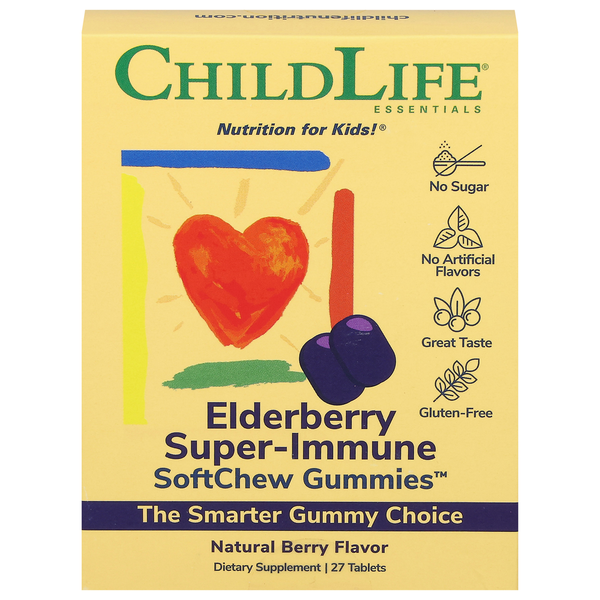 ChildLife Elderberry Super-Immune, Gummies, Natural Berry Flavor hero