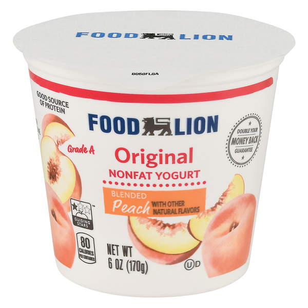 Yogurt Food Lion Nonfat Yogurt Peach hero