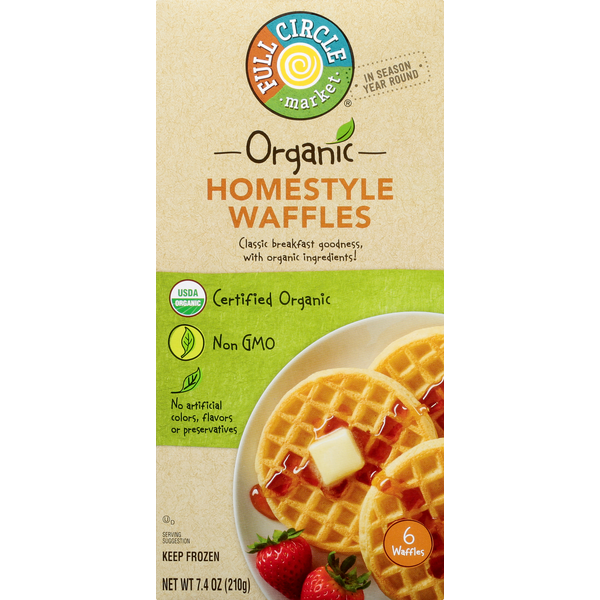 Frozen Breakfast Full Circle Organic Homestyle Waffles hero