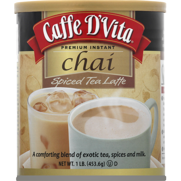 Cocoa & Drink Mixes Caffe D'Vita Chai, Instant, Premium hero