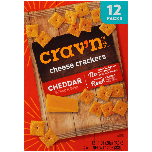 Crackers Crav'n Flavor Cheddar Cheese Crackers hero