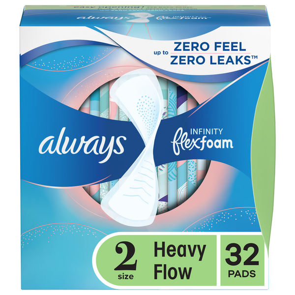 Feminine Care Always Infinity Super Sanitary Pads Non-Wings hero