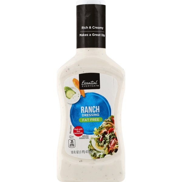 Salad Dressing & Toppings Essential Everyday Dressing, Fat Free, Ranch hero