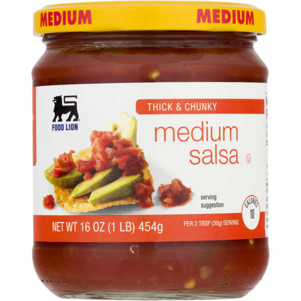 Preserved Dips & Spreads Food Lion Salsa, Thick & Chunky, Medium, Jar hero