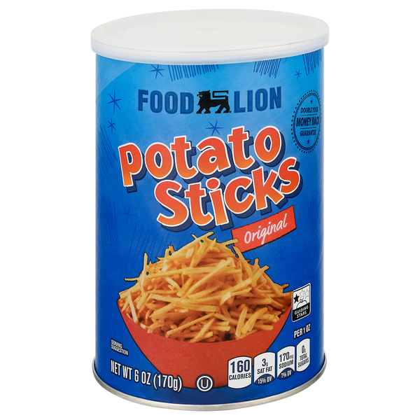 Chips & Pretzels Food Lion Potato Sticks, Original hero