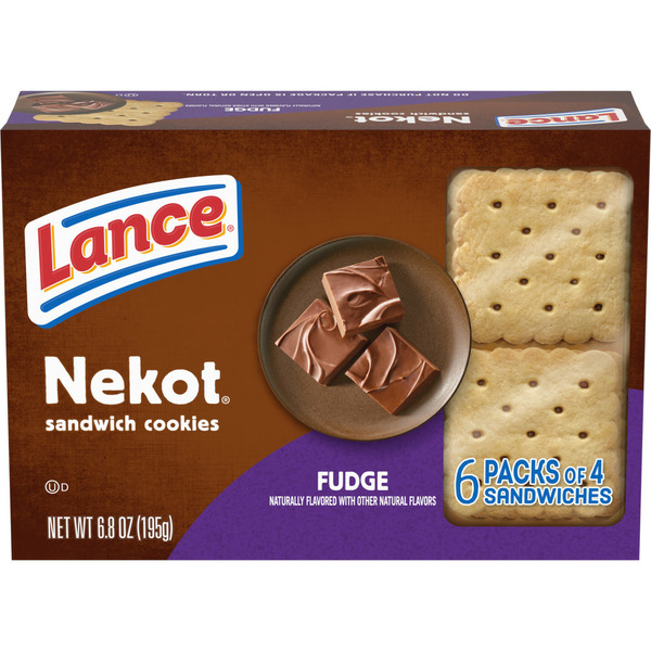 Lance Nekot Fudge Flavored Sandwich Cookies hero