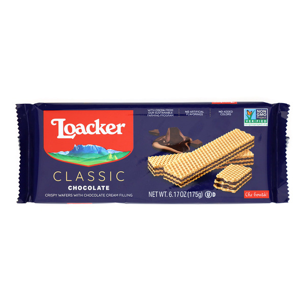 Cookies & Cakes Loacker Classic Chocolate, Crème-filled Wafer Snack, Family Pack hero