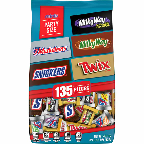 Candy & Chocolate Snickers, Twix, Milky Way & 3 Musketeers Variety Pack Chocolate Candy Bar Assortment hero