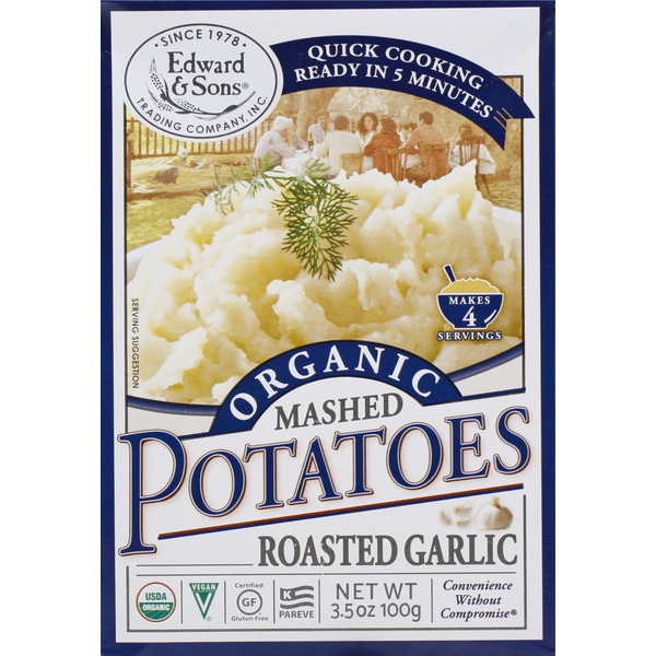 Instant Foods Edward & Sons Organic Mashed Potatoes Roasted Garlic hero