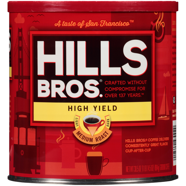 Tea Hills Bros. High Yield Medium Roast Ground Coffee hero