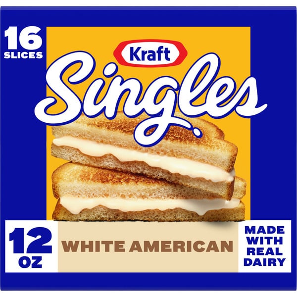 Packaged Cheese Kraft White American Cheese Slices hero