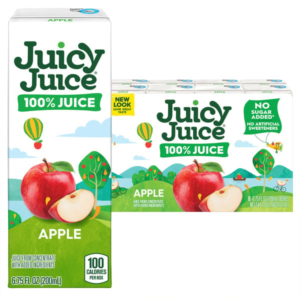 Juice Boxes Juicy Juice 100% Apple Juice, No Sugar Added hero