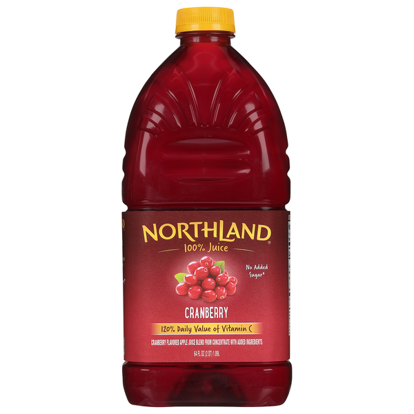 Juice & Nectar (Shelf-Stable) Northland 100% Juice, Cranberry hero