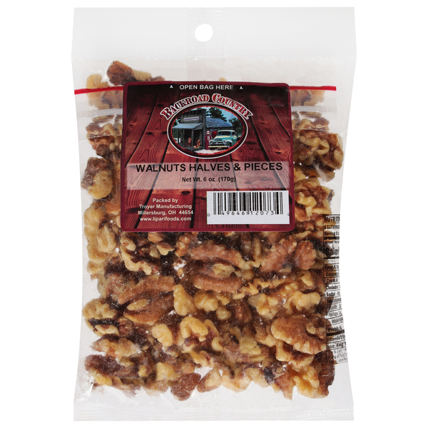 Nuts, Seeds & Dried Fruit Backroad Country Walnuts, Halves & Pieces hero